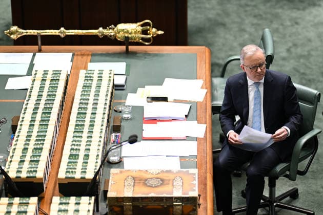 QUESTION TIME, Australian Prime Minister Anthony Albanese reacts during Question Time in the House of Representatives at Parliament House in Canberra, Wednesday, August 12, 2026. ( NO ARCHIVING CANBERRA AUSTRALIAN CAPITAL TERRITORY AUSTRALIA  Copyright: xLUKASxCOCHx 20260812148028906660