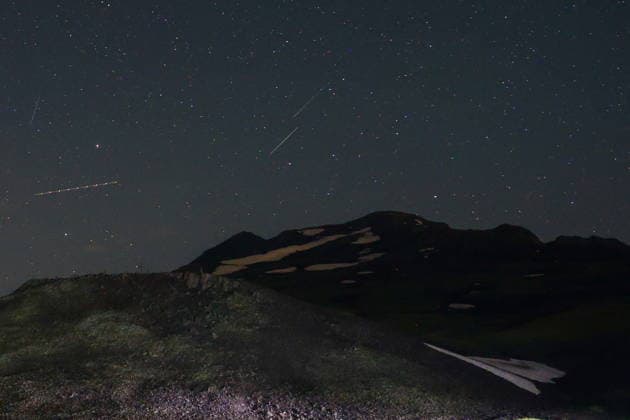 ARMENIA - AUGUST 12, 2026: The Perseid meteor shower over Mount Aragats at night. Alexander Patrin TASS  96051688