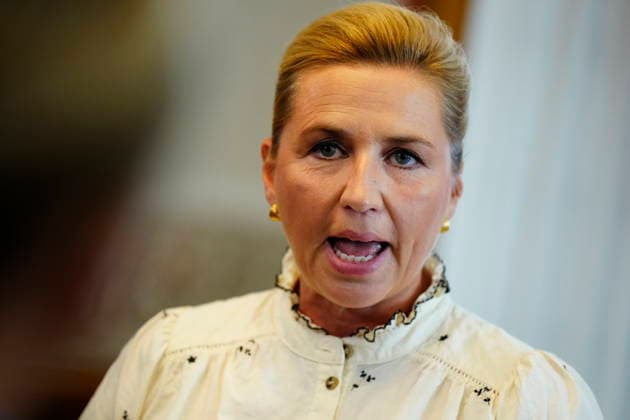Denmark Migrants Denmarks Prime Minister Mette Frederiksen talks to the media, prior to a meeting in the Parliament with inquires on the migrants who have recently arrived at the Spanish enclave Ceuta, in Copenhagen, Wednesday August 12, 2026 , Copenhagen Denmark *** Denmark Migrants Denmark s Prime Minister Mette Frederiksen speaks to the media prior to a meeting in Parliament regarding the migrants who recently arrived in the Spanish enclave of Ceuta, in Copenhagen, Wednesday, August 12, 2026, Copenhagen, Denmark  Copyright: SebastianxEliasxUthx spdk20260812-100017-L