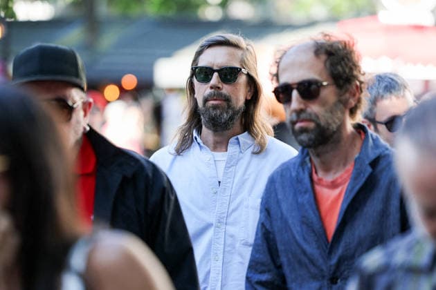French DJ Kavinsky Funeral in Montmartre - Paris Pedro Winter and Thomas Bangalter (Daft Punk) arriving to the funeral ceremony for French DJ Vincent Belorgey, better known by his stage name Kavinsky at Saint-Pierre-de-Montmartre Church, perched atop Montmartre hill in the 18th arrondissement of Paris, France on August 12, 2026. Photo by Raphael Lafargue ABACAPRESS.COM Paris Ile-de-France France  Copyright: xLafarguexRaphael ABACAx