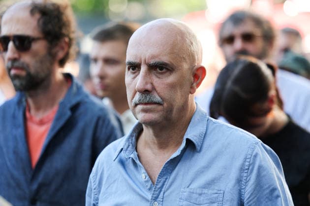French DJ Kavinsky Funeral in Montmartre - Paris Gaspar Noé, Director arriving to the funeral ceremony for French DJ Vincent Belorgey, better known by his stage name Kavinsky at Saint-Pierre-de-Montmartre Church, perched atop Montmartre hill in the 18th arrondissement of Paris, France on August 12, 2026. Photo by Raphael Lafargue ABACAPRESS.COM Paris Ile-de-France France  Copyright: xLafarguexRaphael ABACAx