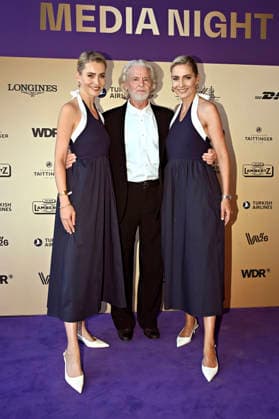 Nina Meise, Hermann Bühlbecker und Julia Meise bei der Media Night der FEI World Championships Aachen 2026 im Champions Circle am Reitstadion. Aachen, 11.08.2026 *** Nina Meise, Hermann Bühlbecker, and Julia Meise at the Media Night for the 2026 FEI World Championships Aachen in the Champions Circle at the Aachen Equestrian Stadium, August 11, 2026 Foto:xC.xAdolph xFuturexImagex fei_6805