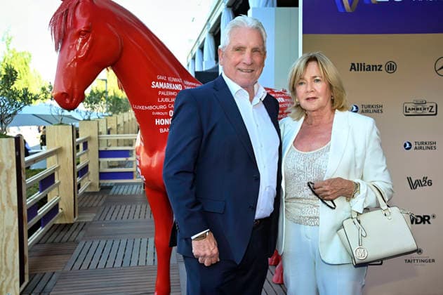 Klaus Fischer und Margit Fischer bei der Media Night der FEI World Championships Aachen 2026 im Champions Circle am Reitstadion. Aachen, 11.08.2026 *** Klaus Fischer and Margit Fischer at the Media Night for the 2026 FEI World Championships Aachen in the Champions Circle at the Aachen Equestrian Stadium, August 11, 2026 Foto:xC.xAdolph xFuturexImagex fei_6843