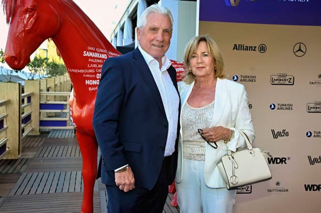 Klaus Fischer und Margit Fischer bei der Media Night der FEI World Championships Aachen 2026 im Champions Circle am Reitstadion. Aachen, 11.08.2026 *** Klaus Fischer and Margit Fischer at the Media Night for the 2026 FEI World Championships Aachen in the Champions Circle at the Aachen Equestrian Stadium, August 11, 2026 Foto:xC.xAdolph xFuturexImagex fei_6844