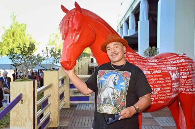 Lou Bega bei der Media Night der FEI World Championships Aachen 2026 im Champions Circle am Reitstadion. Aachen, 11.08.2026 *** Lou Bega at the Media Night for the 2026 FEI World Championships Aachen in the Champions Circle at the Aachen Equestrian Stadium, August 11, 2026 Foto:xC.xAdolph xFuturexImagex fei_6860