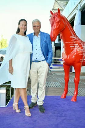 Caroline Bosbach mit Vater Wolfgang Bosbach bei der Media Night der FEI World Championships Aachen 2026 im Champions Circle am Reitstadion. Aachen, 11.08.2026 *** Caroline Bosbach with her father, Wolfgang Bosbach, at the Media Night for the 2026 FEI World Championships Aachen in the Champions Circle at the Aachen Equestrian Stadium, August 11, 2026 Foto:xC.xAdolph xFuturexImagex fei_6866