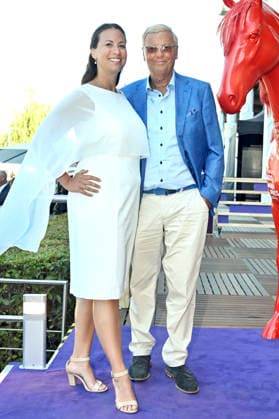Caroline Bosbach mit Vater Wolfgang Bosbach bei der Media Night der FEI World Championships Aachen 2026 im Champions Circle am Reitstadion. Aachen, 11.08.2026 *** Caroline Bosbach with her father, Wolfgang Bosbach, at the Media Night for the 2026 FEI World Championships Aachen in the Champions Circle at the Aachen Equestrian Stadium, August 11, 2026 Foto:xC.xAdolph xFuturexImagex fei_6867