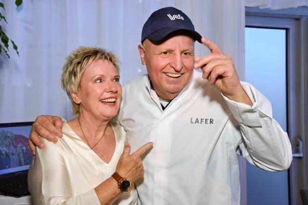 Birgit Lechtermann und Johann Lafer bei der Media Night der FEI World Championships Aachen 2026 im Champions Circle am Reitstadion. Aachen, 11.08.2026 *** Birgit Lechtermann and Johann Lafer at the Media Night for the 2026 FEI World Championships Aachen in the Champions Circle at the Aachen Equestrian Stadium, August 11, 2026 Foto:xC.xAdolph xFuturexImagex fei_7011