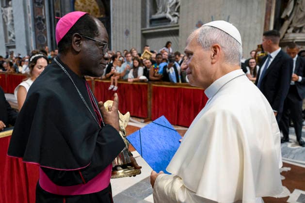 ITALY - POPE LEO XIV DURING THE WEEKLY GENERAL AUDIENCE IN ST PETER S BASILICA IN THE VATICAN- 2026 8 12 Italy, Rome, Vatican, 2026 8 12 Pope Leo XIV during the weekly general audience in St Peter s Basilica at the Vatican EDITORIAL USE ONLY - NO BOOKS Copyright: xALESSIAxGIULIANIx