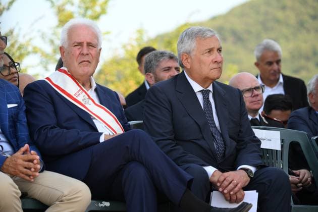 August 12, 2026, Saint Anna Of Stazzema, Lucca, Italy: 82nd Anniversary of the Sant Anna di Stazzema Massacre, attended by Giuseppe Conte, former Prime Minister, Antonio Tajani, Vice President of the Council, Eugenio Giani, President of the Tuscany Region, and the Mayor of Stazzema, Maurizio Verona, Sant Anna di Stazzema, 12 08 2026 Saint Anna Of Stazzema Italy  - ZUMAa289 20260812_zia_a289_040 Copyright: xStefanoxDallexLuchex xAgfx