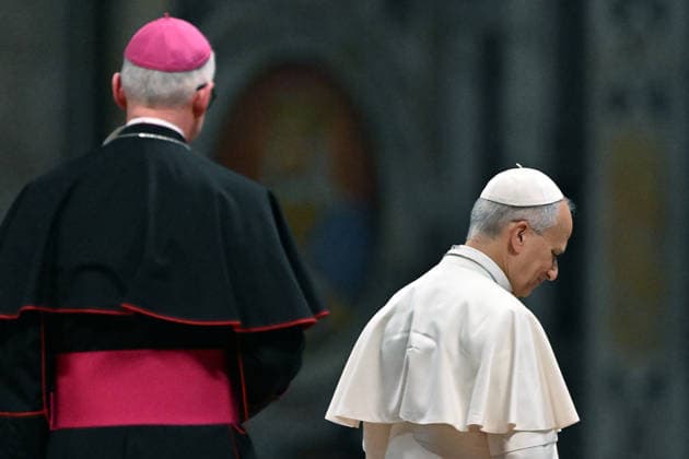 ITALY - POPE LEO XIV DURING THE WEEKLY GENERAL AUDIENCE IN ST PETER S BASILICA IN THE VATICAN- 2026 8 12 Italy, Rome, Vatican, 2026 8 12 Pope Leo XIV during the weekly general audience in St Peter s Basilica at the Vatican EDITORIAL USE ONLY - NO BOOKS Copyright: xALESSIAxGIULIANIx