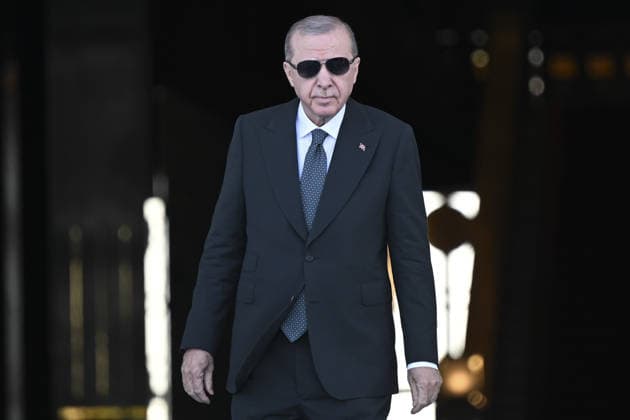 Recep Tayyip Erdogan - Mahmoud Abbas meeting in Ankara ANKARA, TURKIYE - AUGUST 12 : Turkish President Recep Tayyip Erdogan welcomes Palestinian President Mahmoud Abbas with an official ceremony at the Presidential Complex during his official visit to Ankara, Turkiye on August 12, 2026. Dogukan Keskinkilic Anadolu Ankara Turkey. Editorial use only. Please get in touch for any other usage.  Copyright: x2026xAnadoluxDogukanxKeskinkilicx