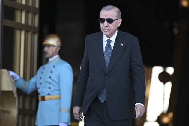 Recep Tayyip Erdogan - Mahmoud Abbas meeting in Ankara ANKARA, TURKIYE - AUGUST 12 : Turkish President Recep Tayyip Erdogan welcomes Palestinian President Mahmoud Abbas with an official ceremony at the Presidential Complex during his official visit to Ankara, Turkiye on August 12, 2026. Dogukan Keskinkilic Anadolu Ankara Turkey. Editorial use only. Please get in touch for any other usage.  Copyright: x2026xAnadoluxDogukanxKeskinkilicx