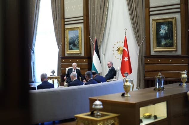 Recep Tayyip Erdogan - Mahmoud Abbas meeting in Ankara ANKARA, TURKIYE - AUGUST 12: (----EDITORIAL USE ONLY - MANDATORY CREDIT - TURKISH PRESIDENCY MURAT KULA HANDOUT - NO MARKETING NO ADVERTISING CAMPAIGNS - DISTRIBUTED AS A SERVICE TO CLIENTS----) Turkish President Recep Tayyip Erdogan meets with Palestinian President Mahmoud Abbas at the Presidential Complex in Ankara, Turkiye on August 12, 2026. TUR Presidency Murat Kula Anadolu Ankara Turkey. Editorial use only. Please get in touch for any other usage.  Copyright: x2026xAnadoluxTURxPresidencyx xMuratxKulax