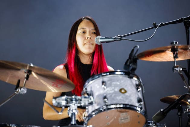Sailor Honeymoon live at Oyafestivalen 2026 Oslo, Norway. 12th, August 2026. The South Korean punk rock band Sailor Honeymoon performs a live concert during the Norwegian music festival Oyafestivalen 2026 in Oslo. Here drummer and singer Abi Raymaker is seen live on stage. Norway, Oslo  Copyright: xGonzalesxPhoto KetilxMartinsenx