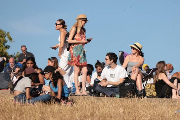 . 12 08 2026. London, United Kingdom. Partial Solar Eclipse. People gather on Primrose Hill in London to observe a Partial Solar Eclipse.  xMartynxWheatleyx xi-Imagesx IIM-26943-0002