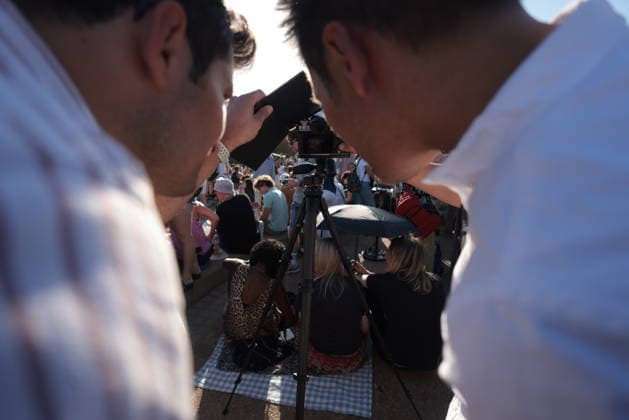 . 12 08 2026. London, United Kingdom. Partial Solar Eclipse. People gather on Primrose Hill in London to observe a Partial Solar Eclipse.  xMartynxWheatleyx xi-Imagesx IIM-26943-0020