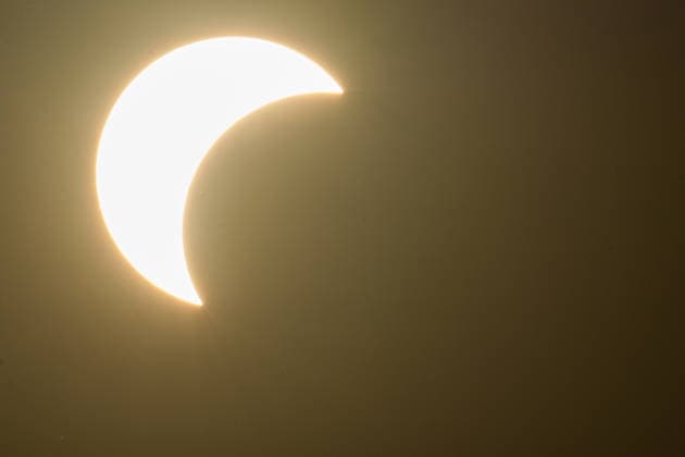 A partial solar eclipse appears over Germany. Germany - Kassel, 12.08.2026 A partial solar eclipse is seen over the rooftops of Kassel as the Moon passes in front of the Sun obscuring up to 89 percent when viewed from a central location in Germany. The total phase of the eclipse is visible only in parts of Greenland, Iceland and Spain, while Germany remains outside the path of totality. Hesse