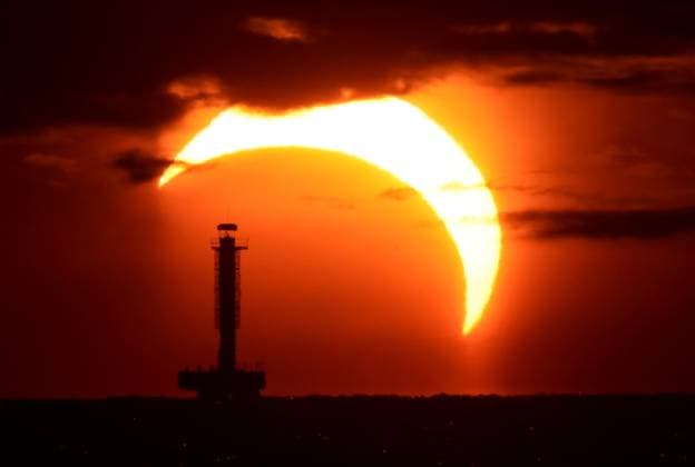 Russia Partial Solar Eclipse 9221179 12.08.2026 A partial solar eclipse is seen over the Gulf of Finland, in St. Petersburg, Russia. Alexei Danichev Sputnik St. Petersburg Russia  Copyright: xAlexeixDanichevx