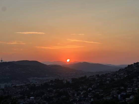 Partial solar eclipse observed in Sarajevo SARAJEVO, BOSNIA AND HERZEGOVINA - AUGUST 12: A view of a partial solar eclipse in Sarajevo, Bosnia and Herzegovina, on August 12, 2026 Muhammed Enes Yildirim Anadolu Sarajevo Bosnia and Herzegovina. Editorial use only. Please get in touch for any other usage.  Copyright: x2026xAnadoluxMuhammedxEnesxYildirimx