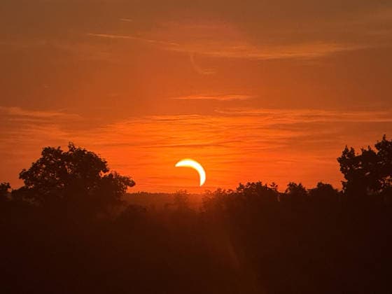Partial Solar Eclipse in Salzburg SALZBURG, AUSTRIA - AUGUST 12: A partial solar eclipse is observed in Salzburg, Austria on August 12, 2026. Cuma Kaan Elbir Anadolu Salzburg Austria. Editorial use only. Please get in touch for any other usage.  Copyright: x2026xAnadoluxCumaxKaanxElbirx