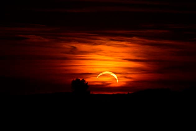 People observe partial solar eclipse in Nedvedice, Brno Region, Czech Republic, August 12, 2026. (CTKxPhoto VaclavxSalek) CTKPhotoP2026081206866  CTKPhotoP2026081206866