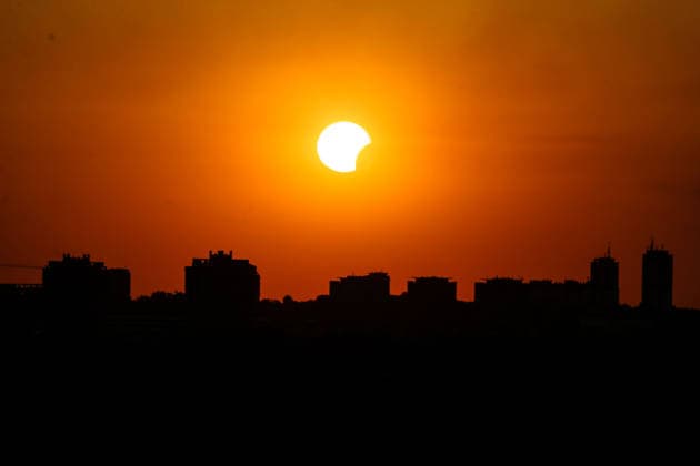 Partial solar eclipse observed in Belgrade BELGRADE, SERBIA - AUGUST 12: A view of partial solar eclipse in Belgrade, Serbia, on August 12, 2026. Filip Stevanovic Anadolu Belgrade Serbia. Editorial use only. Please get in touch for any other usage.  Copyright: x2026xAnadoluxFilipxStevanovicx