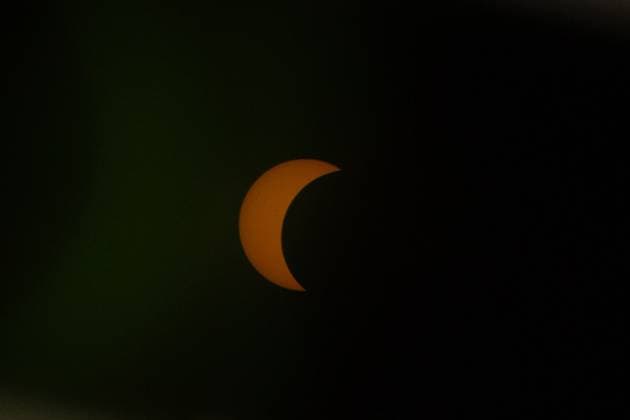 August 12, 2026, Guadalajara, Spain: GUADALAJARA, SPAIN Ã¢â‚¬ AUGUST 12, 2026: A partial solar eclipse is visible in the sky over Guadalajara as the Moon passes between the Earth and the Sun, partially obscuring the solar disk. The astronomical phenomenon was observed across parts of Spain and other regions. Guadalajara Spain  - ZUMAq101 20260812_zna_q101_189 Copyright: xAdrioÂ¡NxDuroÂ¡NxMedianox