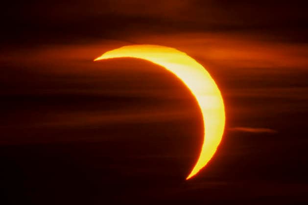 Partial solar eclipse in Pilsen, Czech Republic, August 12, 2026. (CTKxPhoto MiroslavxChaloupka) CTKPhotoP2026081207100  CTKPhotoP2026081207100