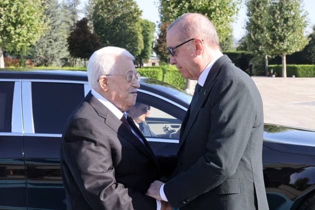 Mahmoud Abbas Meets Turkish President Recep Tayyip Erdogan in Ankara Palestinian President Mahmoud Abbas meets with Turkish President Recep Tayyip Erdogan in Ankara, Turkey, on August 12, 2026. Photo by Thaer Ganaim apaimages Ankara Ankara Turkey 120826_Turkey_PPO_00(7) Copyright: xapaimagesxThaerxGanaimx xapaimagesx