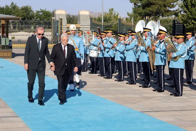 Mahmoud Abbas Meets Turkish President Recep Tayyip Erdogan in Ankara Palestinian President Mahmoud Abbas meets with Turkish President Recep Tayyip Erdogan in Ankara, Turkey, on August 12, 2026. Photo by Thaer Ganaim apaimages Ankara Ankara Turkey 120826_Turkey_PPO_00(2) Copyright: xapaimagesxThaerxGanaimx xapaimagesx