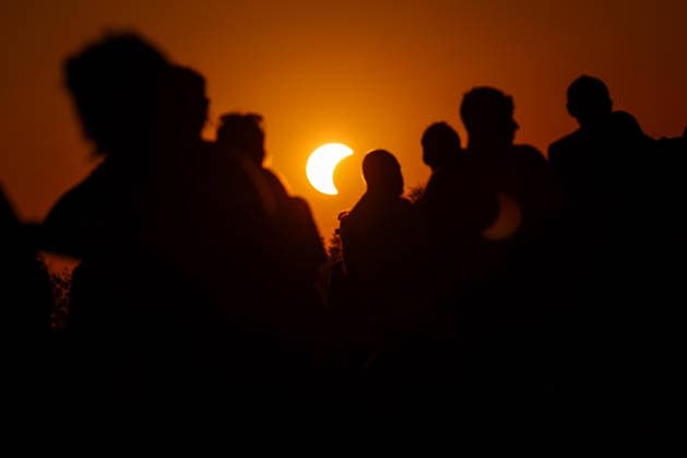 Solar eclipse in Croatia People watch the moon partially covers the sun during a solar eclipse in Zagreb, Croatia, August 12, 2026  IgorxKralj PIXSELL