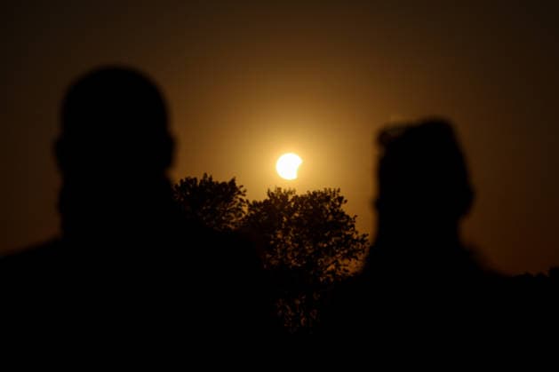 Solar eclipse in Croatia The moon partially covers the sun during a solar eclipse in Zagreb, Croatia, August 12, 2026  IgorxKralj PIXSELL