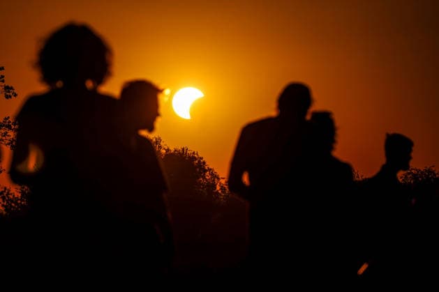 Solar eclipse in Croatia People watch the moon partially covers the sun during a solar eclipse in Zagreb, Croatia, August 12, 2026  IgorxKralj PIXSELL