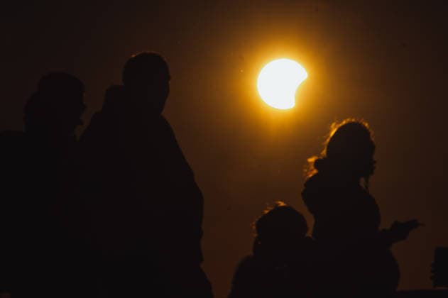Solar eclipse viewed from Slovakia KOJSOV, SLOVAKIA - AUGUST 12: People gather to view the total eclipse of the Sun on August 12, 2026 near Kojsov, Slovakia. Millions of people have flocked to areas where the eclipse was visible. During the event, the moon passed in between the Sun and the Earth, appearing to partially block the sun. Robert Nemeti Anadolu Kojsov Slovakia. Editorial use only. Please get in touch for any other usage.  Copyright: x2026xAnadoluxRobertxNemetix