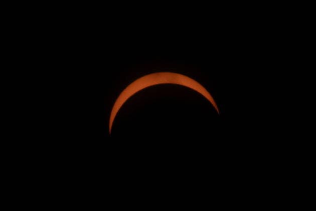 Die partielle Sonnenfinsternis am Mittwoch (12.8.2026) über Saarbrücken-Fechingen. *** The partial solar eclipse on Wednesday, August 12, 2026, over Saarbrücken and Fechingen bub