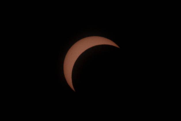 Die partielle Sonnenfinsternis am Mittwoch (12.8.2026) über Saarbrücken-Fechingen. *** The partial solar eclipse on Wednesday, August 12, 2026, over Saarbrücken and Fechingen bub