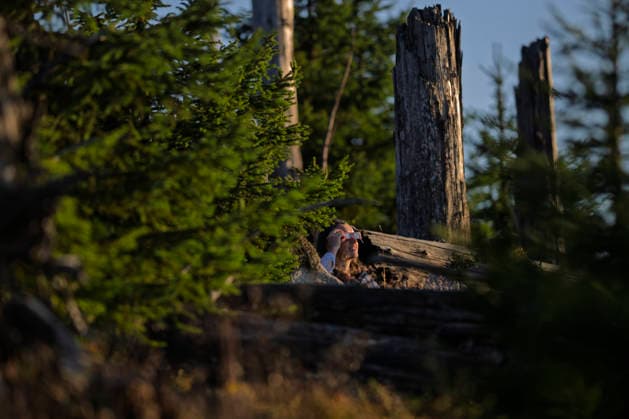 Girl observes partial solar eclipse in Tristolicnik, Bohemian Forest, Czech Republic, August 12, 2026. (CTKxPhoto VaclavxPancer) CTKPhotoP2026081207554  CTKPhotoP2026081207554