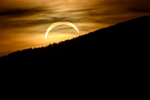 Partial solar eclipse in Usti nad Labem, Czech Republic, August 12, 2026. (CTKxPhoto OndrejxHajek) CTKPhotoP2026081207466  CTKPhotoP2026081207466