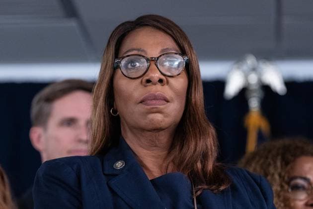 August 12, 2026, New York, New York, USA: Attorney General Letitia James attends joint press briefing with Mayor Zohran Mamdani, Governor Kathy Hochul and elected officials and activists standing up to Federal ICE overreach at Governor s office in New York, NY on August 12, 2026. New York USA - ZUMAr339 20260812_znp_r339_008 Copyright: xLevxRadinx