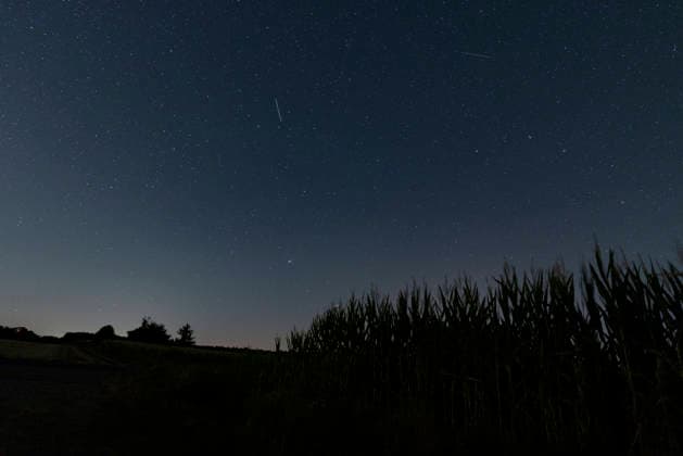 Perseiden Sternschnuppen 1382026 - Waehrend der Sternschnuppen-Schauer der Perseiden waren in der Nacht vom 12. auf den 13. August 2026 sehr viele Sternschnuppen zu sehen. Aufnahme aus Bienstaedt (Bienstädt) in Thueringen. Bienstaedt Thueringen Deutschland *** Perseid Meteor Shower 1382026 During the Perseid meteor shower on the night of August 12–13, 2026, a large number of shooting stars were visible. Photo taken in Bienstaedt, Bienstädt, Thuringia, Bienstaedt, Thuringia, Germany 130826_ppb-13