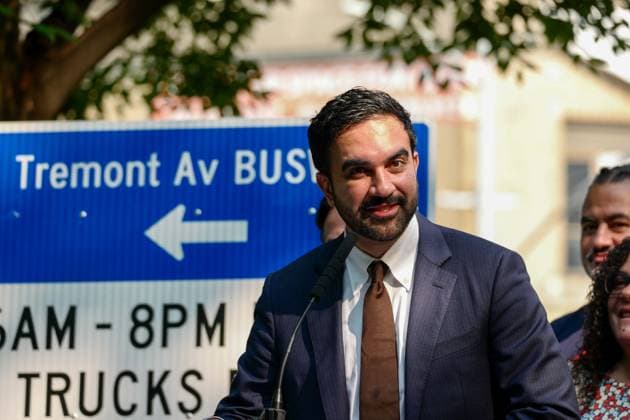 Mayor Mamdani Bus Announcement New York, NY- August 12: Mayor Zohran Kwame Mamdani makes an announcement and that Tremont Ave will be receiving its First Busway in Bronx, New York. This announcement proceeded to enable Mayor Mamdani™s plan of quicker and faster bus service on August 12, 2026. Credit: Camara Porter AdMedia EDITORIAL USE ONLY  Copyright: xx CamaraxPorterx xAdMediax admphotosthree009695