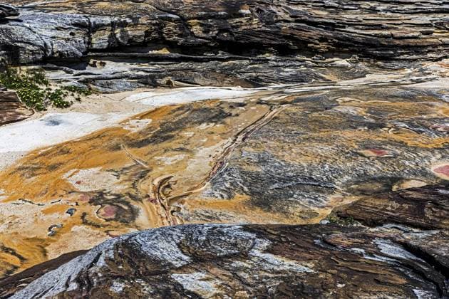Sandsteinfelsformationen an der Küste im Jack Vanny Reserve, Maroubra, Sydney, New South Wales, Australien Coastal Sandstone Rock Formations at Jack Vanny Reserve, Maroubra, Sydney, New South Wales, Australia Copyright: imageBROKER DavidxRowland iblbmv18737524.jpg