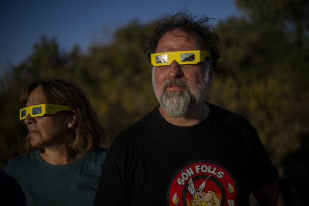 Spain witnesses a historic total solar eclipse CORBERA D EBRE, SPAIN - AUGUST 12: A total solar eclipse darkens the skies over northeastern Spain, with Corbera d’Ebre, in Tarragona, Spain, on August 12, 2026, among the locations along the path of totality. The event marks the first total eclipse of the Sun visible from mainland Iberia in more than a century. The path of totality sweeps across Spain from west to east, passing through several provincial capitals and giving millions of people the chance to witness the phenomenon. Stringer Anadolu Corbera d ebre Spain. Editorial use only. Please get in touch for any other usage.  Copyright: x2026xAnadoluxStringerx
