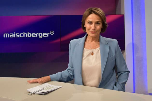 Sandra Maischberger in der ARD-Talkshow maischberger im Studio Berlin Adlershof. Berlin, 12.08.2026 *** Sandra Maischberger on the ARD talk show *maischberger* at the studio in Berlin-Adlershof, Berlin, August 12, 2026 Foto:xM.xBehrensx xFuturexImagex maischberger1208_6807