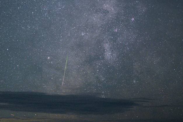 Perseid meteor shower A shooting star lights up the sky over Sado in Niigata Prefecture, northwest of Tokyo, in the early hours of Aug. 13, 2026, as the annual summer Perseid meteor shower peaks.  A14AA0005625662P