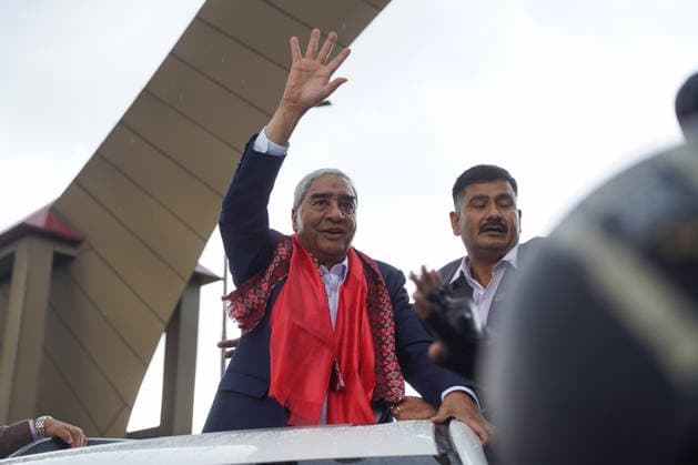 August 13, 2026, Kathmandu, Bagmati, Nepal: Sher Bahadur Deuba, the immediate past president of the Nepali Congress, has returned to Nepal after five and a half months. A crowd of leaders from the Nepali Congress faction opposed to the party establishment has gathered at Tribhuvan International Airport to welcome him. Kathmandu Nepal - ZUMAa308 20260813_znp_a308_008 Copyright: xChandraxBahadurxAlex