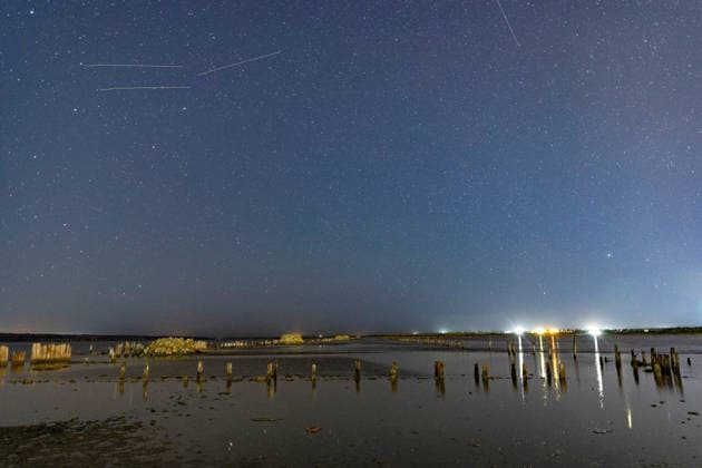 RECORD DATE NOT STATED The Perseid meteor shower peaks over the Kuialnyk Estuary, Odesa region, Ukraine, on August 12, 2026. The meteor shower occurs when Earth passes through a vast trail of dust and debris left behind by Comet 109P Swift-Tuttle as it approaches the Sun. The shower takes its name from the fact that, to observers on Earth, the meteors appear to radiate from a single point (the radiant) located in the constellation Perseus (Photo by Nina Liashonok Ukrinform) Perseid meteor shower over Kuialnyk Estuary  Copyright: xNinaxLiashonokx