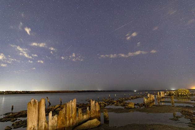 RECORD DATE NOT STATED The Perseid meteor shower peaks over the Kuialnyk Estuary, Odesa region, Ukraine, on August 12, 2026. The meteor shower occurs when Earth passes through a vast trail of dust and debris left behind by Comet 109P Swift-Tuttle as it approaches the Sun. The shower takes its name from the fact that, to observers on Earth, the meteors appear to radiate from a single point (the radiant) located in the constellation Perseus (Photo by Nina Liashonok Ukrinform) Perseid meteor shower over Kuialnyk Estuary  Copyright: xNinaxLiashonokx
