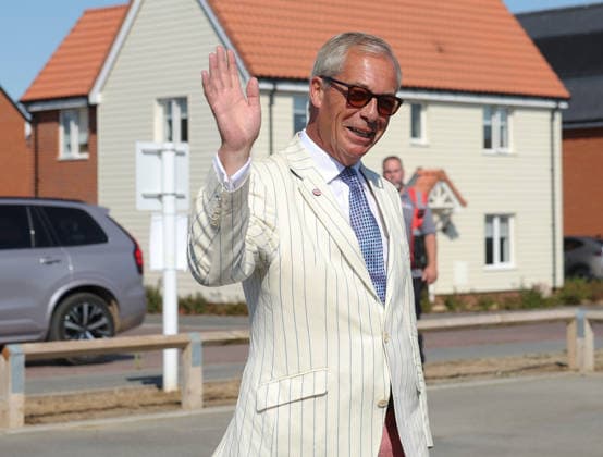 August 13, 2026, Clacton-On-Sea, Essex, UK: Clacton-On-Sea, UK. Reform UK leader, Nigel Farage, casts his vote at a polling station in Clacton-On-Sea, Essex. Nigel Farage has resigned his seat and has been campaigning to be re-elected in the Clacton constituency at the by-election, which takes place today. Clacton-On-Sea UK  - ZUMAl94_ 20260813_zaf_l94_029 Copyright: xJacquelinexLawriex